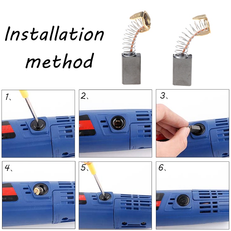 Gro 2Pcs Electric Drill Carbon Brush Spare Part For for Electric