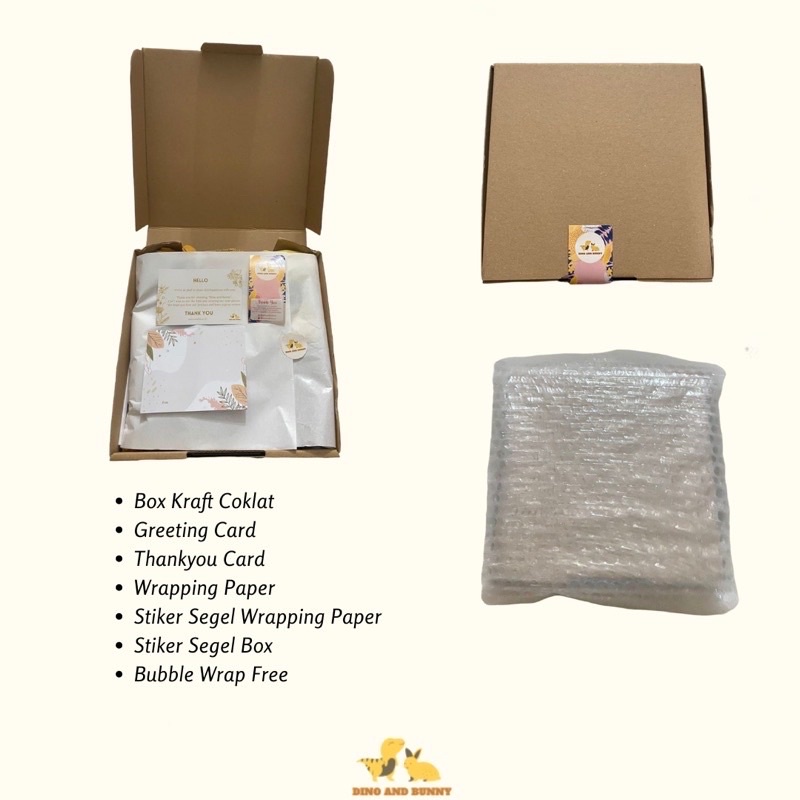 DINOANDBUNNY - Hampers Box Packaging With Bubblewrap - Kado Bayi Anak - Newborn Baby Kids