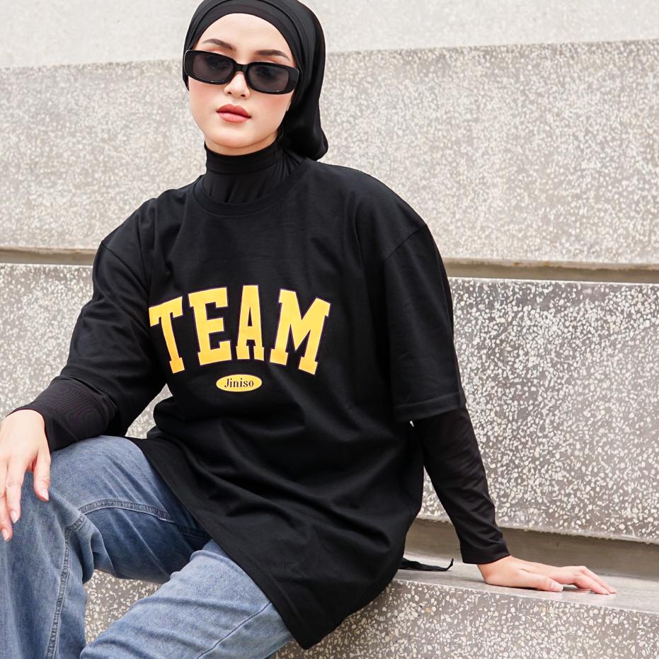 【READY】 JINISO T-Shirt J. TEAM Oversize Tee | Kaos murah