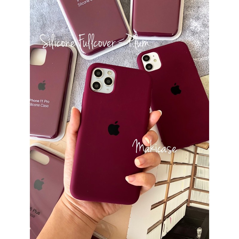 SILICONE FULLCOVER PLUM / Anti Dekil / Logo tidak luntur