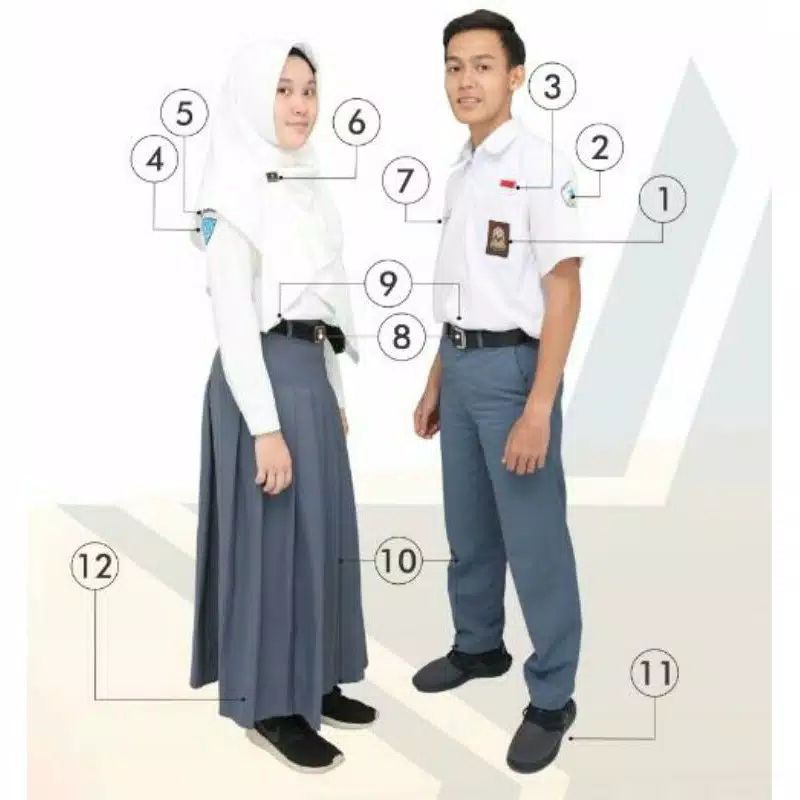 BAJU SERAGAM SMA PENDEK / KEMEJA FORMAL / KEMEJA SERAGAM SEKOLAH SMA PENDEK / SERAGAM SMA BIG SIZE