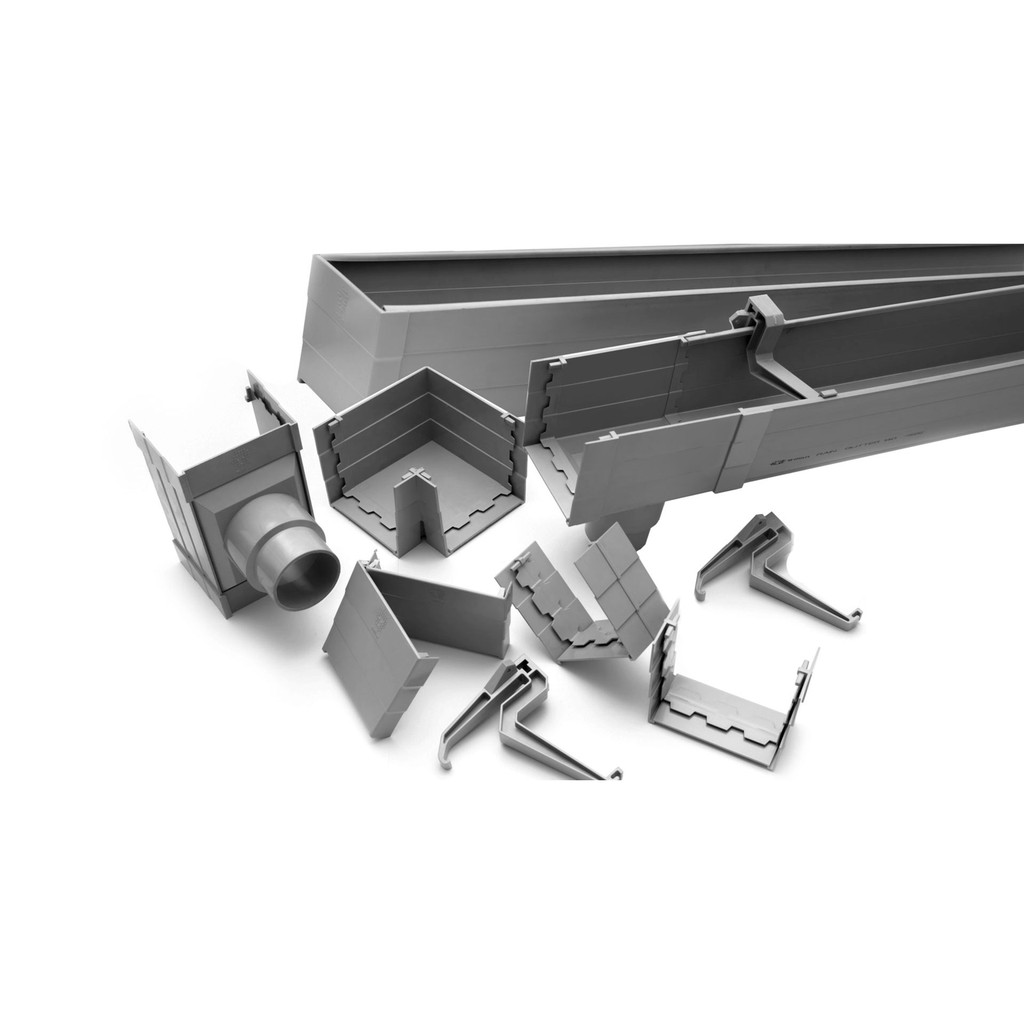Corong talang kotak tebal / Gutter Outlet / penghubung talang dengan pipa 3 dim merk trilliun