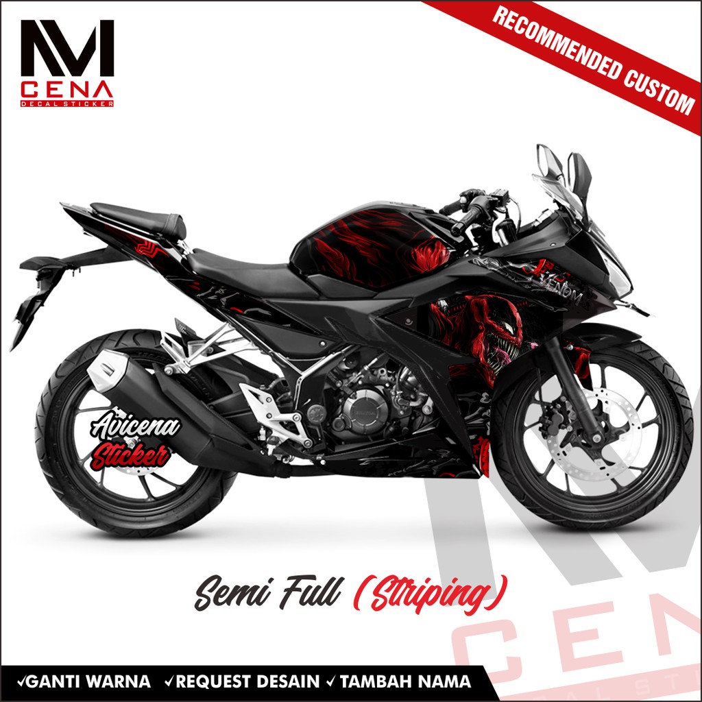 Striping Decal CBR 150R Facelift LED Sticker Striping CBR 150R Motif Venom