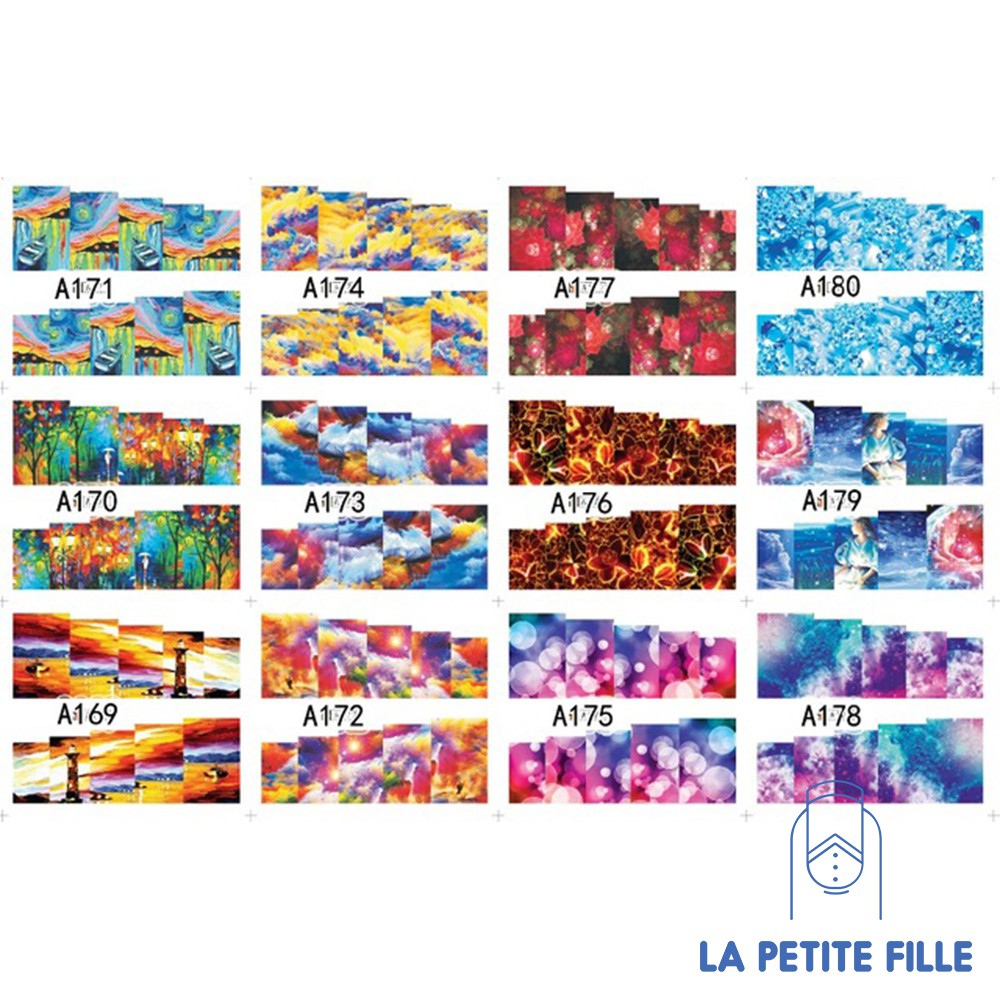 Nail Art: Water Decal - Nail Water Transfer Sticker (A169 - A180)