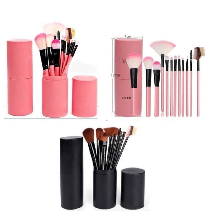 (COD) Kuas Make Up Tabung 12pcs Make Up Brush 12 Set In Tube Kuas Make Up MALLSHOPPING