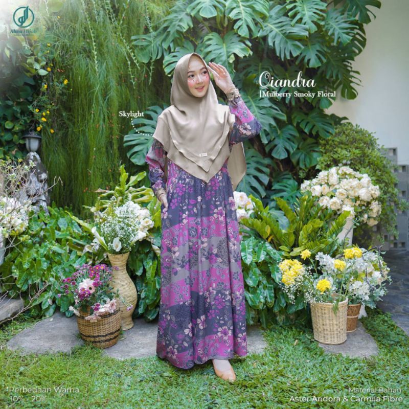 QIANDRA gamis set by alwa hijab (preloved)