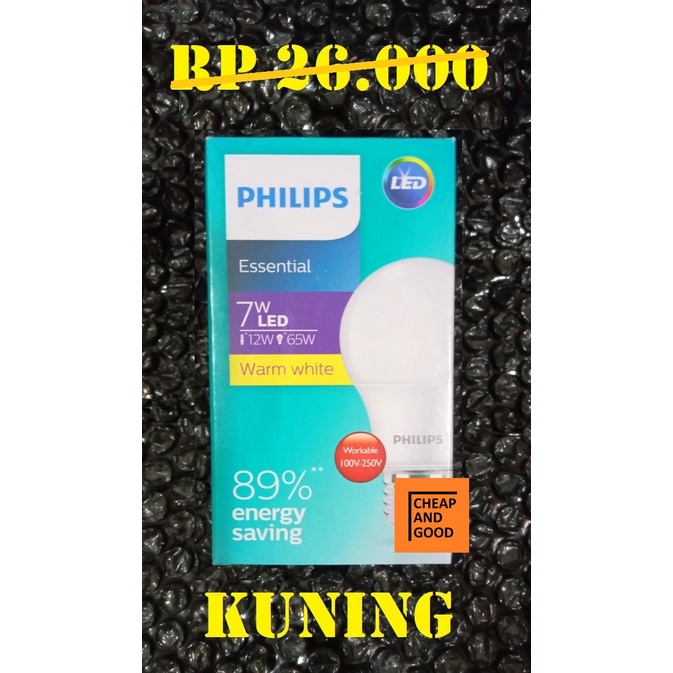 Lampu LED Phillips Philips 7W 7 Watt Kuning Warm PALING MURAH