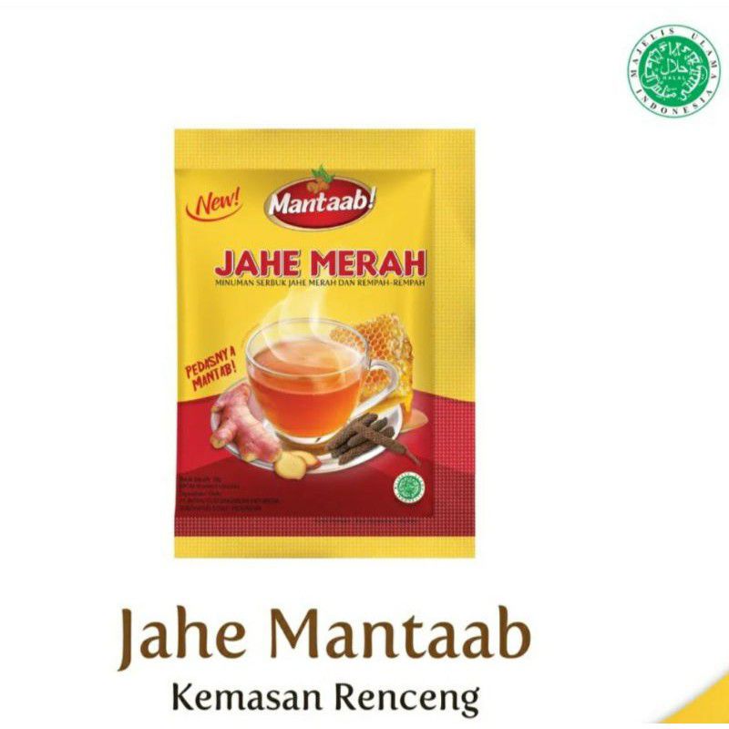 

Mantaab Jahe Merah Renceng 10's | Jahe Merah | Minuman Jahe | Minuman Herbal