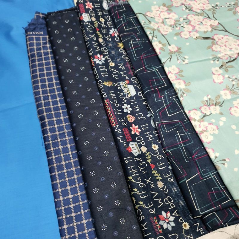 KAIN PERCA KATUN JEPANG TOKAI SENKO (VARIAN BIRU)