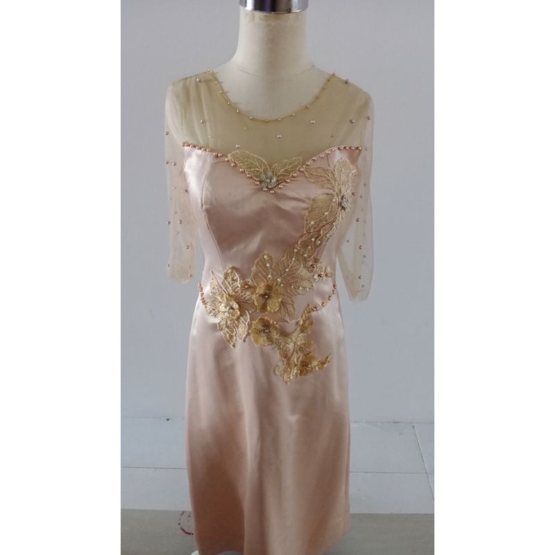 [GRATIS ONGKIR] GAUN MAMA GOLD 03 / GAUN PESTA PRELOVED / GAUN PESTA BEKAS