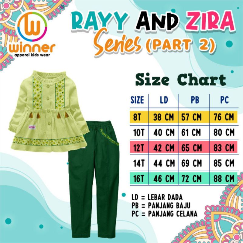 Afsheenastore Setelan Anak Perempuan Zira By Winner