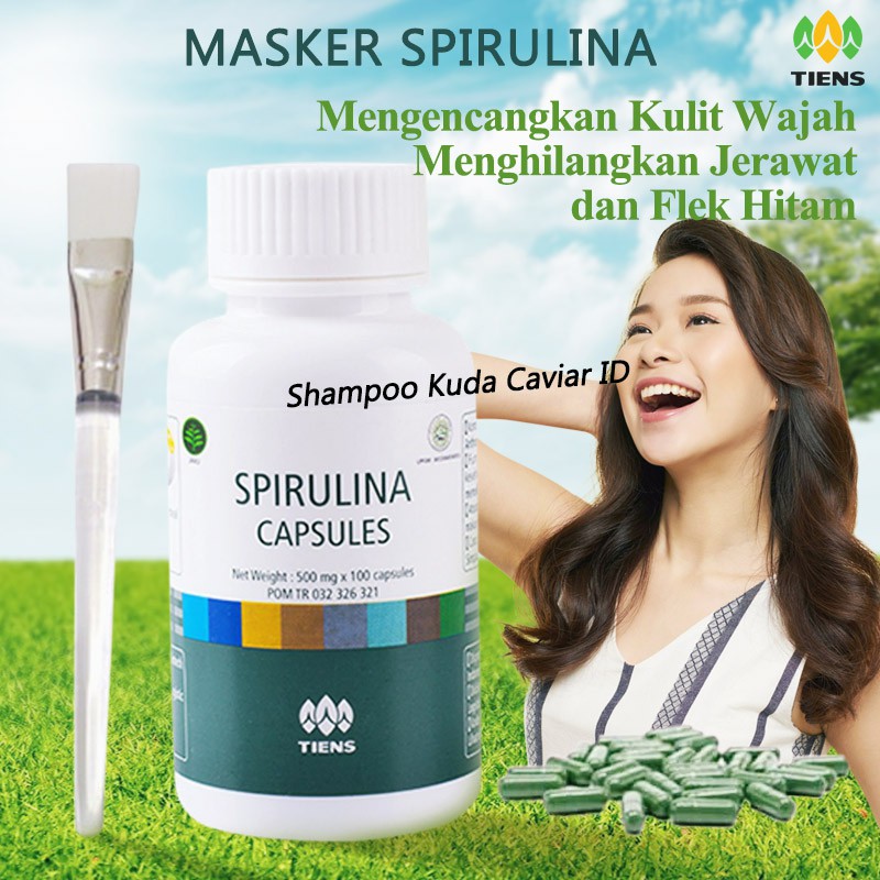 Masker Wajah Spirulina Tiens / Obat Jerawat Herbal / Masker Alami