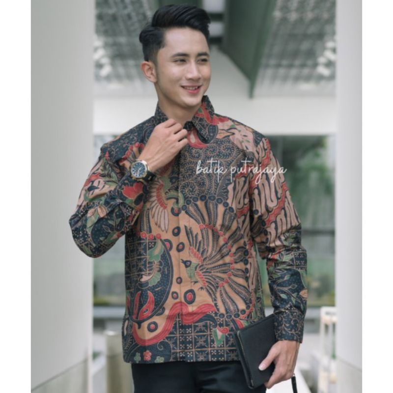 MANOKWARI baju batik pria terbaru lengan panjang katun cabut sragenan