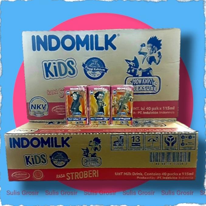 

BAYAR DITEMPAT Susu Indomilk Kids 115 ml 1 karton isi 40 pcs Rasa Stroberi