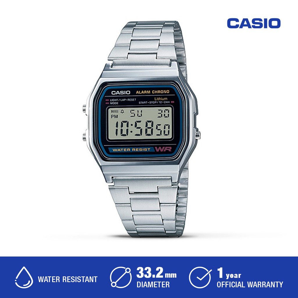 Casio Jam Tangan Pria A158WA-1DF