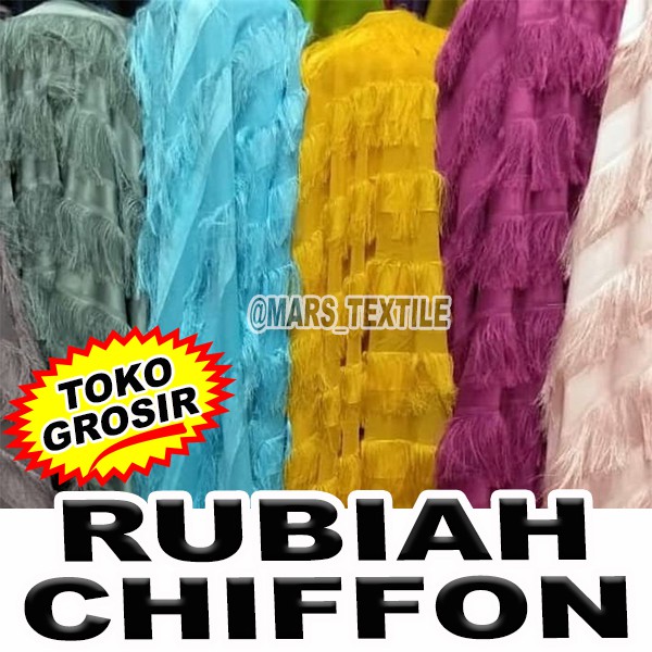  TOKO GROSIR Kain  Rubiah Rubia Bulu Organza Bulu 