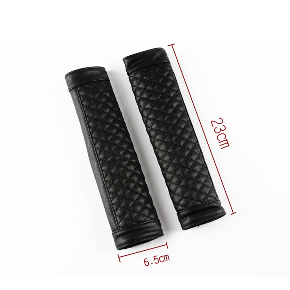 2 Pcs Bantalan Pelindung Bahu Sabuk Pengaman Mobil Bahan Kulit PU