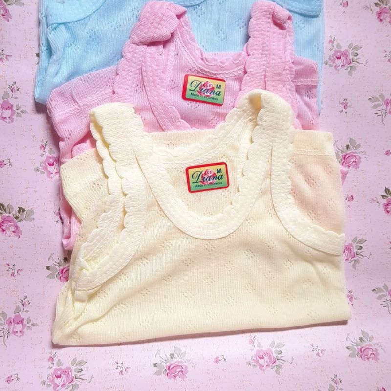 6 pcs singlet bayi dan anak anak warna.