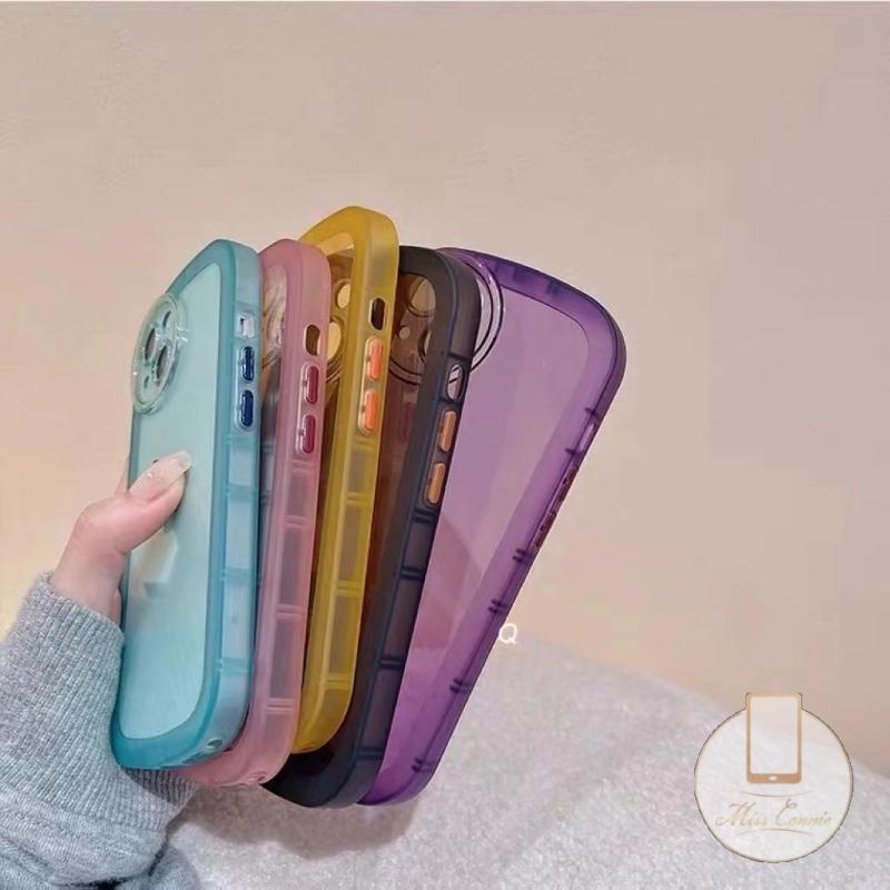 Case Pelindung Lensa Bentuk Oval Warna Macaron Untuk IPhone 6 6s 7 8 Plus 11 XR XS Max X SE 2020 11 Pro Max 12 Pro Max 13 Pro Max