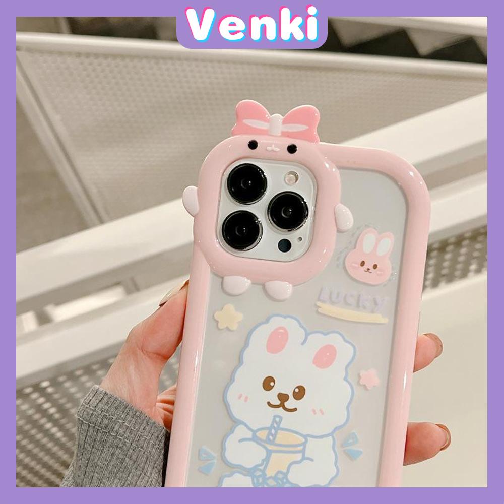 iPhone Case Silicone Soft Case Clear Case Airbag Shockproof Protection Camera Shiny Feel Bunny Cartoon Cute Compatible For iPhone 11 Pro Max 13 Pro Max 12 Pro Max 7Plus xr XS Max