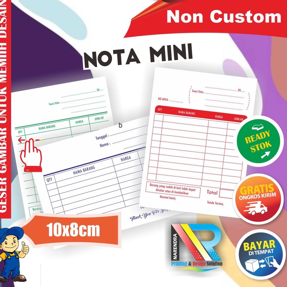 

[S-OET ♥] Nota Kontan Ukuran Mini Grosir dan Eceran 2 ply Rangkap-premium