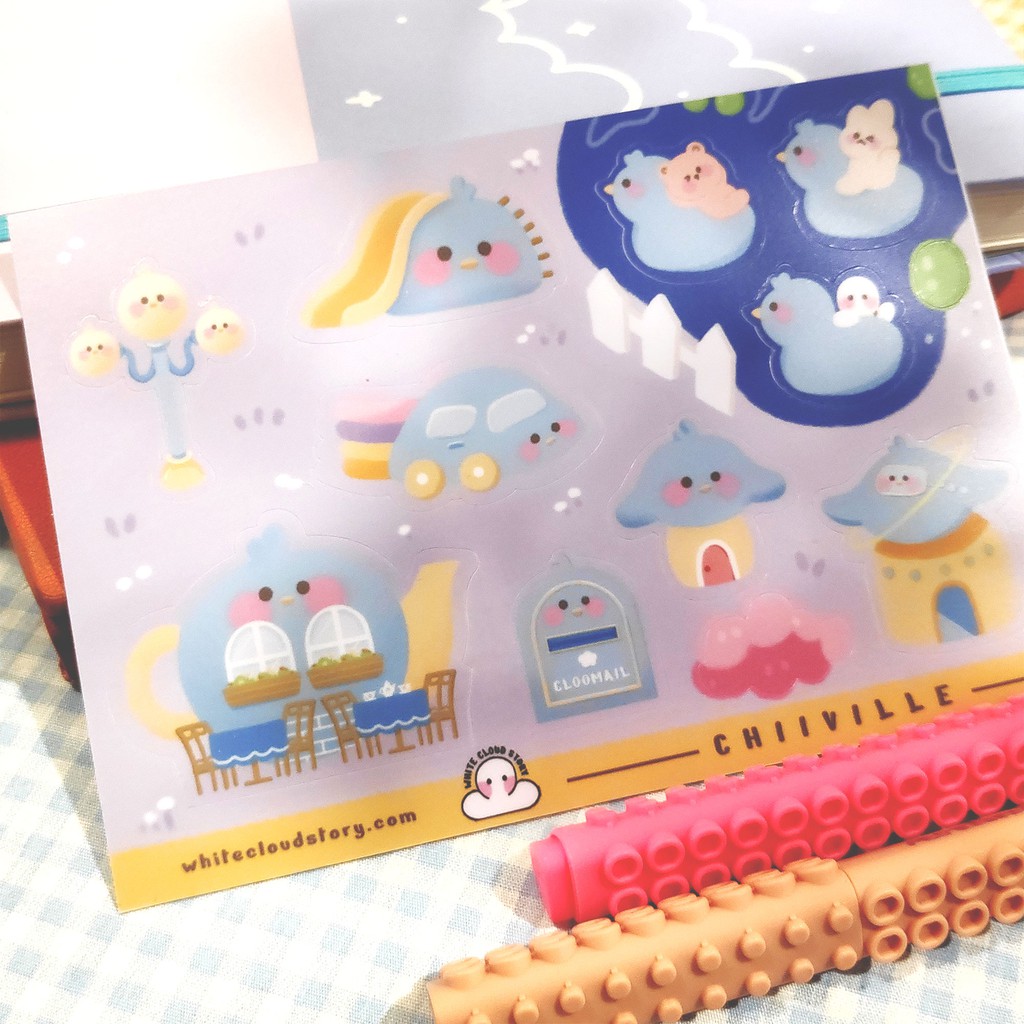

Chiiville Vynil Sticker Sheet Cute Stiker Lucu Dekorasi Bujo Planner