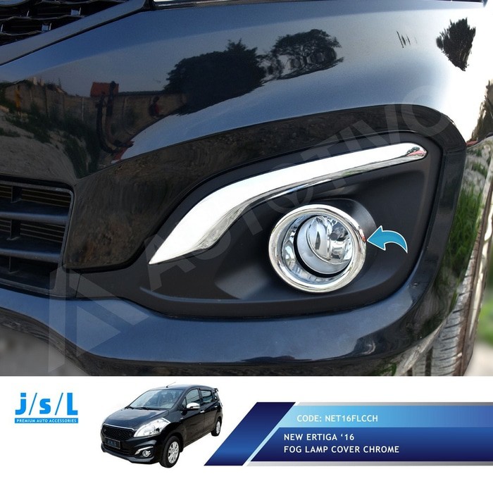 Aksesoris Fariasi Tambahan Mobil New Suzuki Ertiga Cover Lampu Kabut JSL Krom/Fog Lamp Cover Chrome