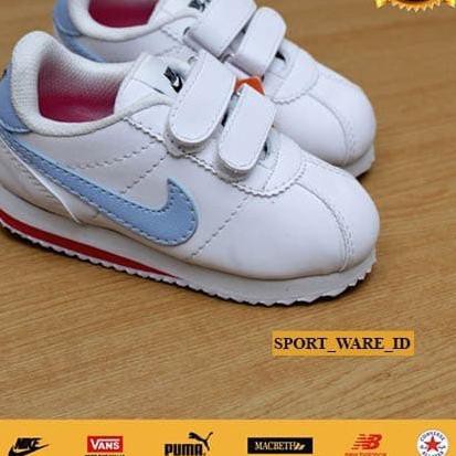 ➭ Sepatu Anak Laki Perempuan-Model Perekat-Putih Merah-Import ♟