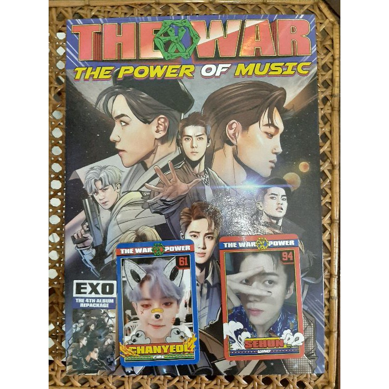 EXO - THE WAR : THE POWER OF MUSIC ALBUM REPACKAGE CHANYEOL SEHUN PHOTOCARD PC OFFICIAL UNSEALED