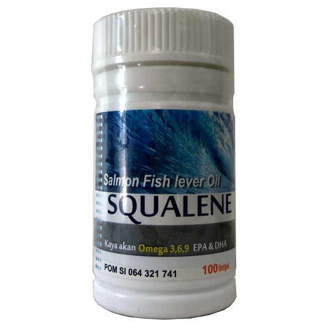 Minya Ikan Omega Salmon Fish Lever Oil Squalene 100 Sofgel Original