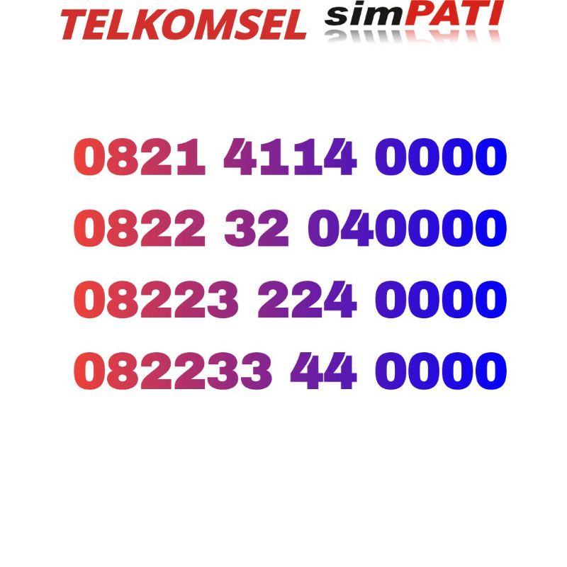 nomor cantik telkomsel simpati 40000