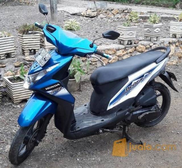 Striping Honda Beat Fi 2013 Biru Putih Stiker List Body Motor Standar Shopee Indonesia