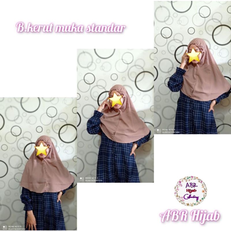 Bergo Abr Kerut Muka Size Standar