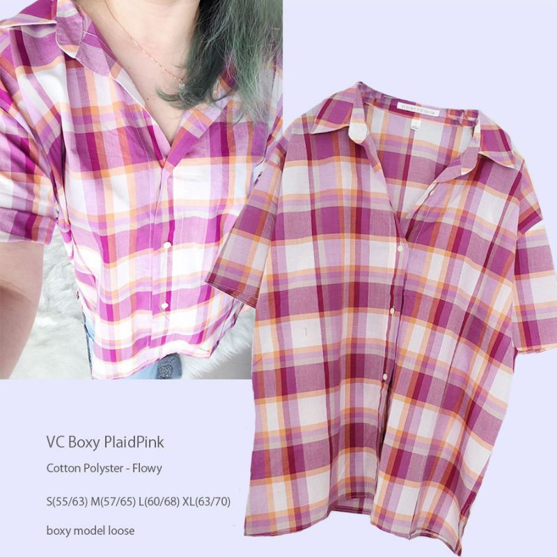 Violet Clair Boxy Shirt Kemeja Wanita Original Branded