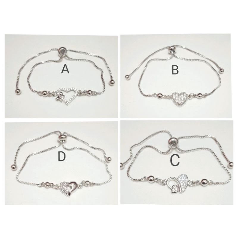 NL61. Gelang tali serut xuping wanita lapis emas putih silver dgn mata zircon ukuran bisa dibesar ke