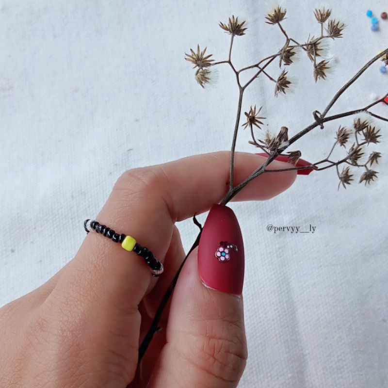 Taeyong NCT Ring - Cincin Taeyong NCT - KPOP - Korean Style - Ring Manik Beads