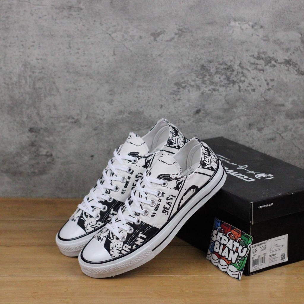 Sepatu Converse Chuck 70s Low Andy Warholl White
