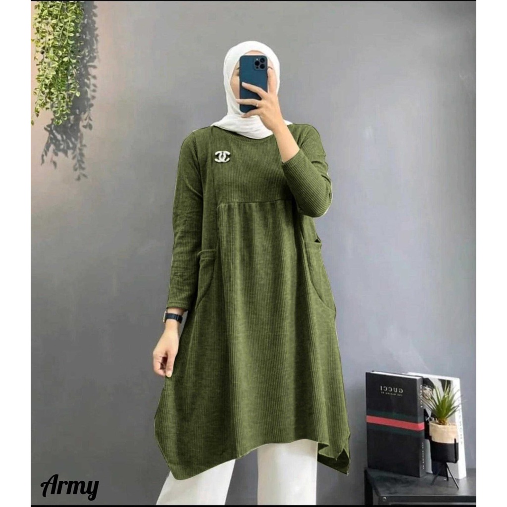 O2 Fashion / Madly tunik / tunik knit premium bahan halus dan adem