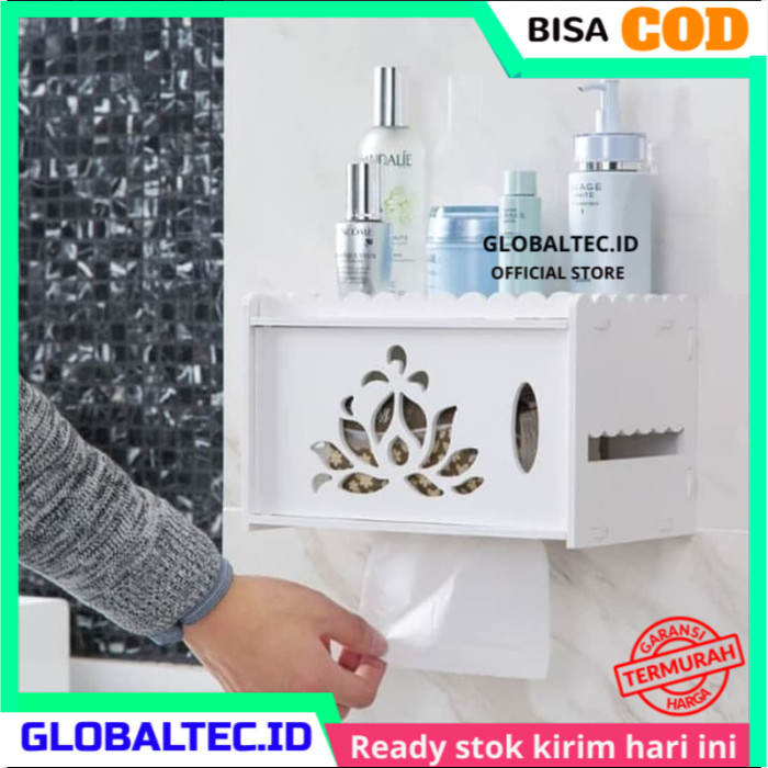 Kotak Tissue Estetik Tempel Gantung Dinding Minimalis Simpel Praktis Estetik Organizer Tempat Rak Ti