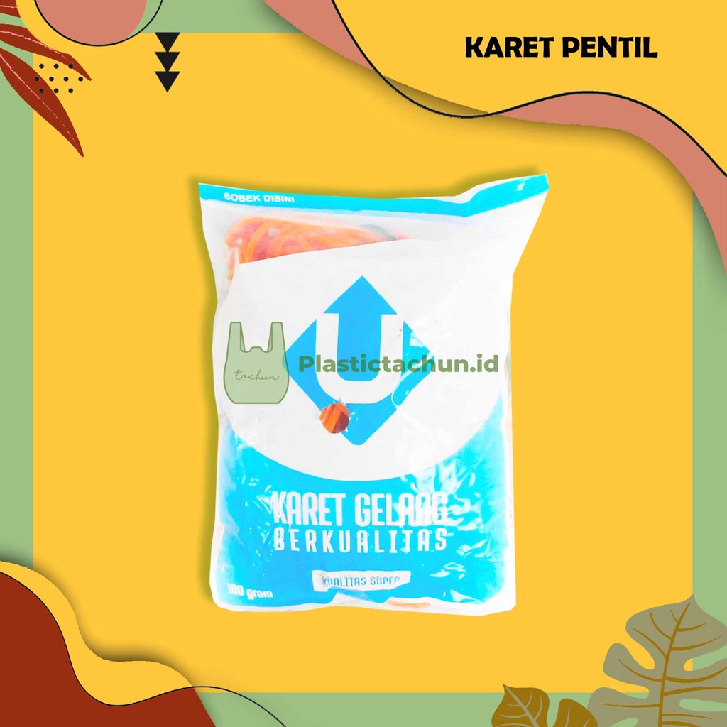 Karet Gelang Pentil Kemasan 100gram