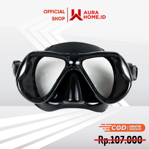 Kacamata Selam Scuba Diving Snorkeling Tempered Glass / Kacamata Menyelam Air Scuba Dewasa Remaja La