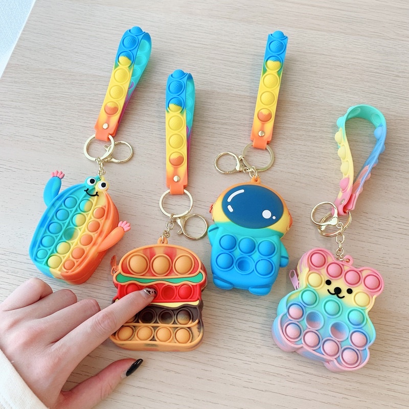 Bag Charm Coin Bag Mini Tas Pop it include Gantungan [BISA JADI AIRPODS CASE]