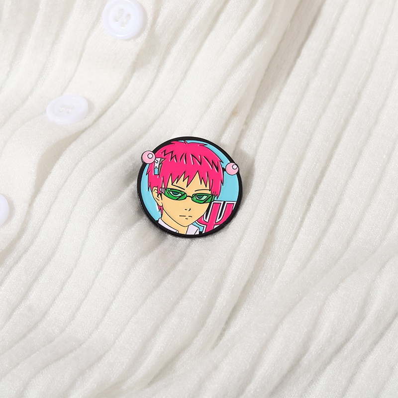 Pin Lencana Desain Kartun Manga The Disaster of Kusuo Saiki Untuk Hadiah