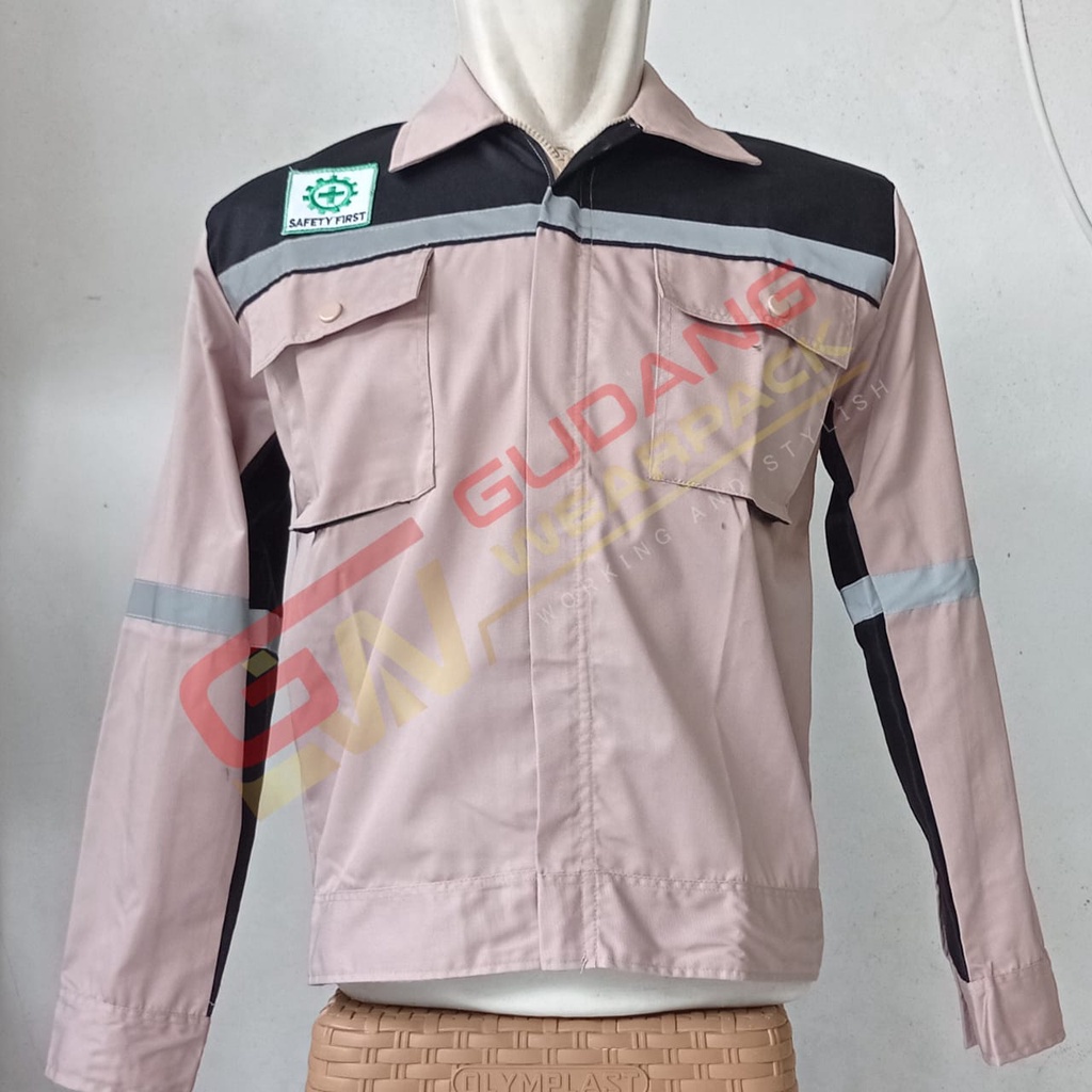 WEARPACK ATASAN Gudang Wearpack - Baju Kerja Seragam Proyek Warna COKSU - HITAM