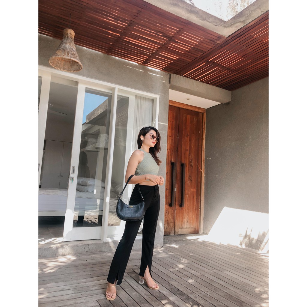 Nonataliashop - Nara Croco Tas Bahu / Baguette Bag (Free 2 Huruf)