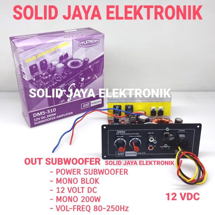 Power Subwoofer Monoblok 12V Dc Bass Tube Mobil Dms310 Platinum
