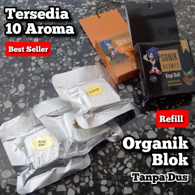 Refill Organik Blok Parfum Mobil &amp; Ruangan Sonik Scents Harga Grosir Terjamin