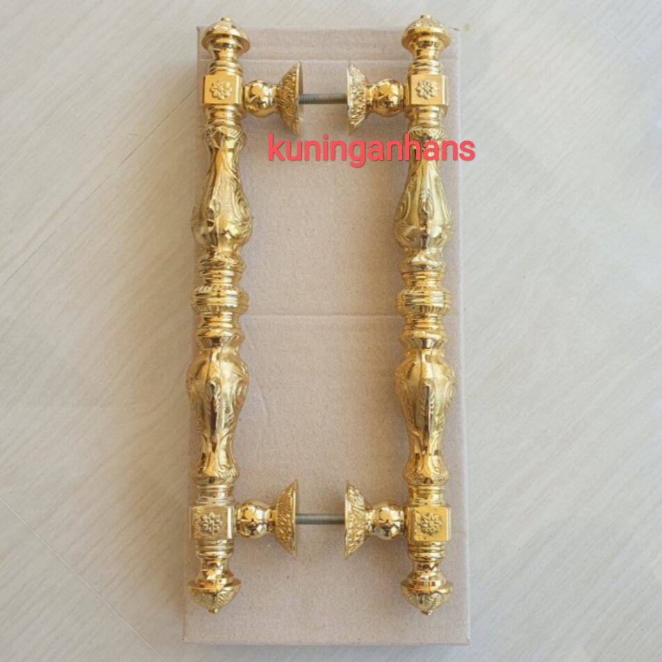 gagang handle pintu rumah mewah kuningan