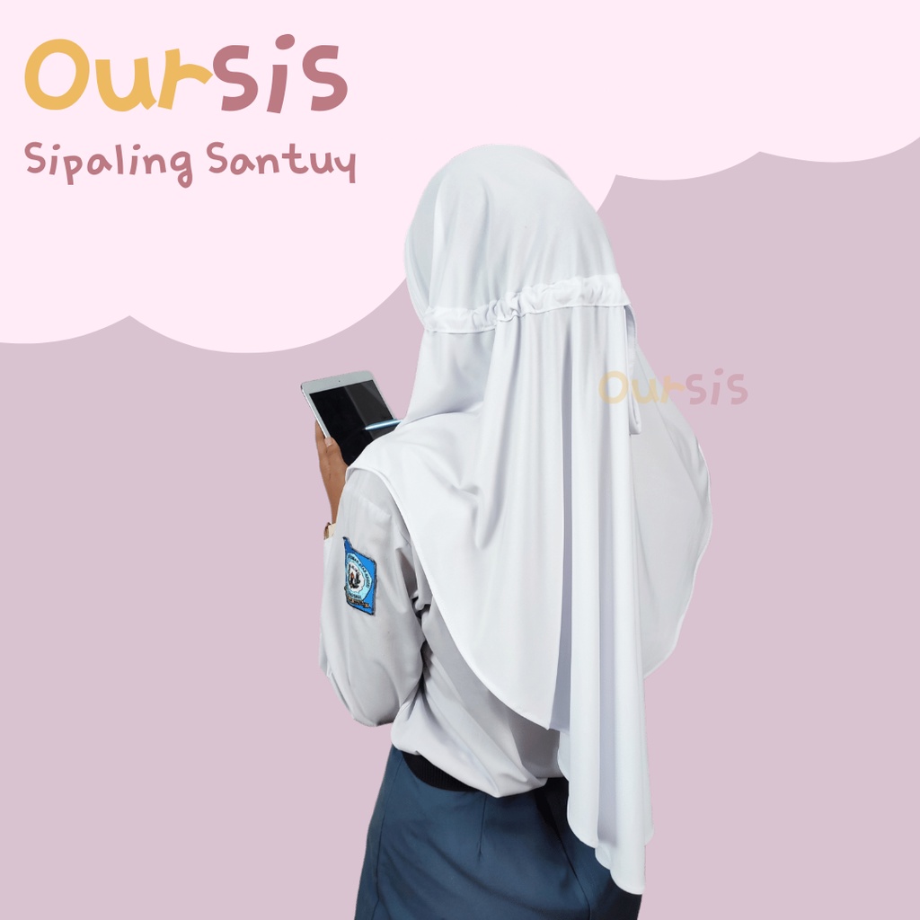 ᴏᴜʀꜱɪꜱ Kerudung Serut Sekolah Jersey Premium | SiPALING SANTUY