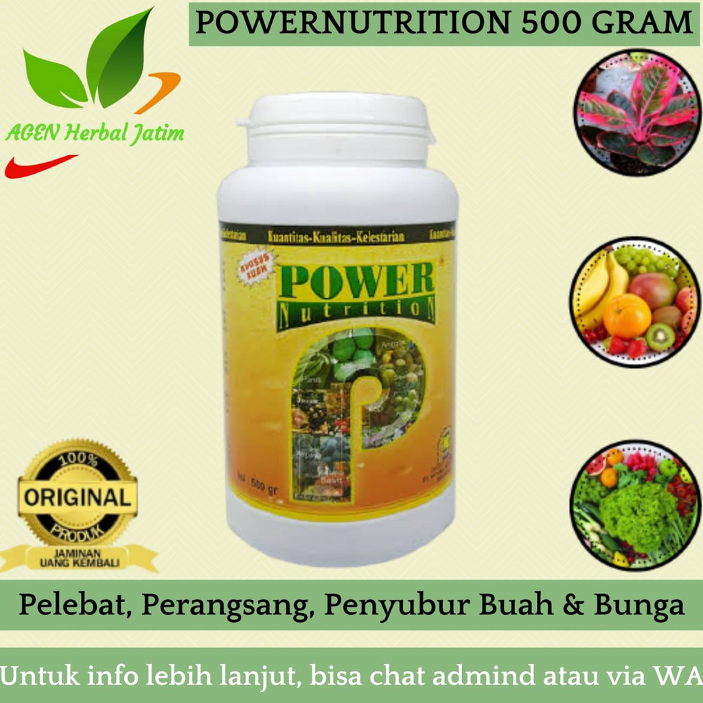 Media Tanam Pupuk Organik Pelebat Perangsang Eco Farming Buah, Bunga Dan Daun POWERNUTITION 500gram